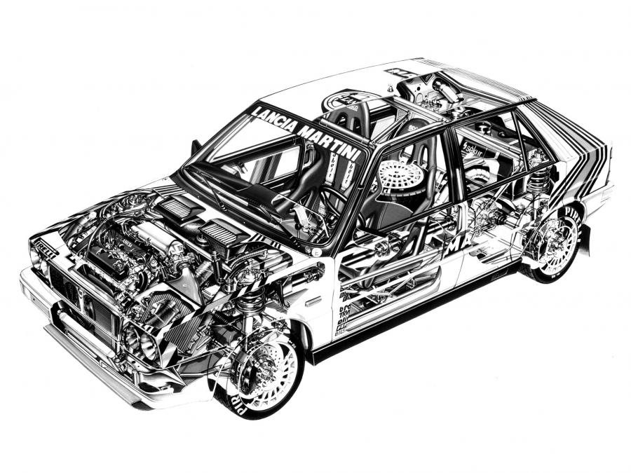 Схема Lancia Delta HF 4WD Group A (SE043) 1987 года  (фото 10 из 11)